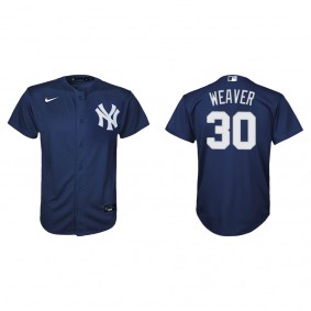 Youth New York Yankees Luke Weaver Navy Replica Alternate Jersey