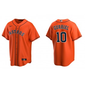 Men's Houston Astros Yulieski Gurriel Orange Replica Alternate Jersey