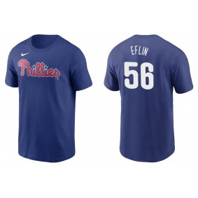 Men's Philadelphia Phillies Zach Eflin Royal Name & Number T-Shirt