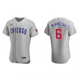 Cubs Zach McKinstry Gray Authentic Road Jersey