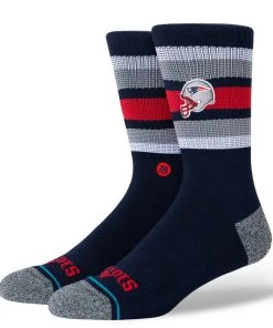 2022 New England Patriots Stance NFL Backfield Logo Crew Socks Large Men's 9-13