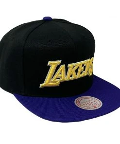 Los Angeles Lakers LA Mitchell & Ness NBA Hardwood Classic Snapback Hat Cap