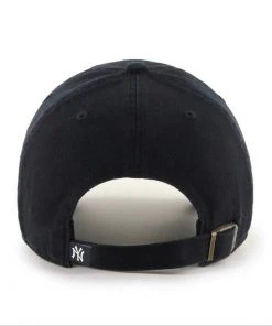 ’47 New York Yankees NY 47 Brand MLB Clean Up Adjustable Strapback Hat Dad Cap Black