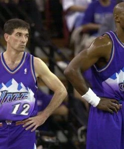 John Stockton Utah Jazz Mitchell & Ness 1996-1997 Mountains Authentic Jersey
