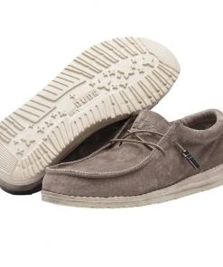 Hey Dude Shoes Hey Dude Wally Suede Tan Men's Shoes Comfortable Lightweight SlipOn Casual Shoes