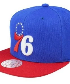 Philadelphia 76ers Mitchell & Ness NBA Snapback Hat 2Tone Hardwood Cap Sixers