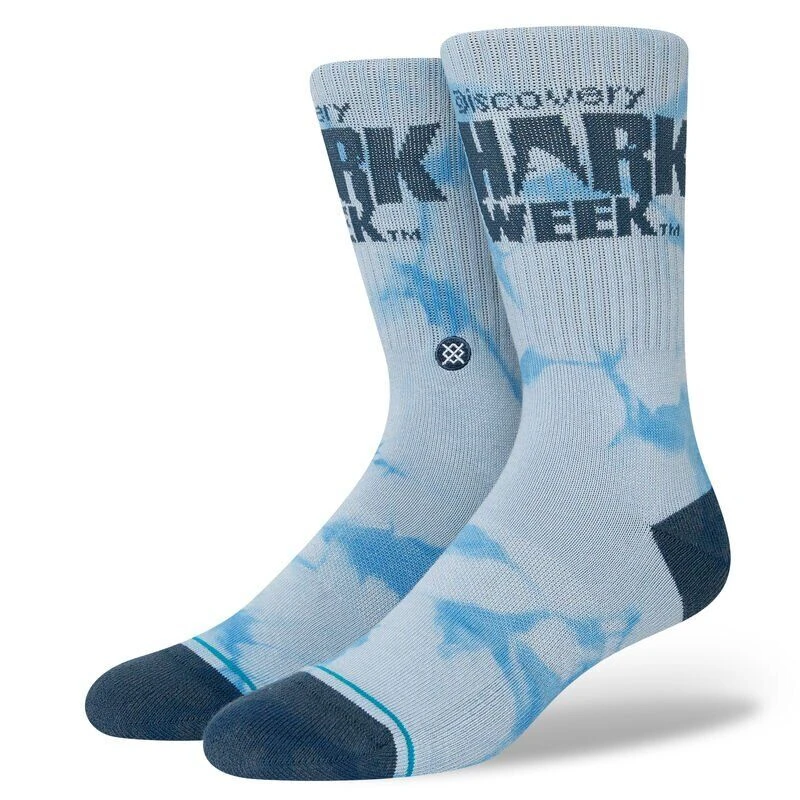 Stance X Discovery Channel Shark Week Logo Socks Large Men's 9-13 1 Stance X Discovery Channel Shark Week Logo Socks Large Men's 9-13