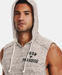 Under Armour Mens UA Project Rock Terry Sleeveless Hoodie Iron Paradise Rock 14 Under Armour Mens UA Project Rock Terry Sleeveless Hoodie Iron Paradise Rock