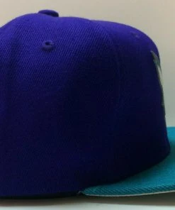 2022 Charlotte Hornets Mitchell & Ness NBA Snapback Hat Cap 2Tone Flat Brim