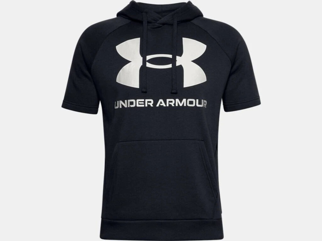 Under Armour Men's UA Rival Fleece Big Logo Short Sleeve Hoodie Sweatshirt Hood 4 Under Armour Men's UA Rival Fleece Big Logo Short Sleeve Hoodie Sweatshirt Hood