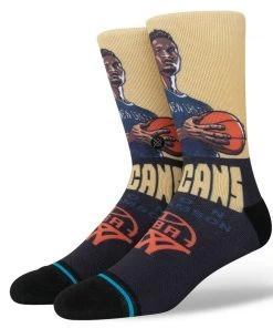 Zion Williamson New Orleans Pelicans Stance NBA Graded Socks Large Mens 9-13