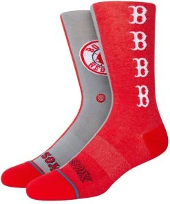 2022 Boston Red Sox B Stance MLB Split Crew Baseball Socks Large Men's 9-13