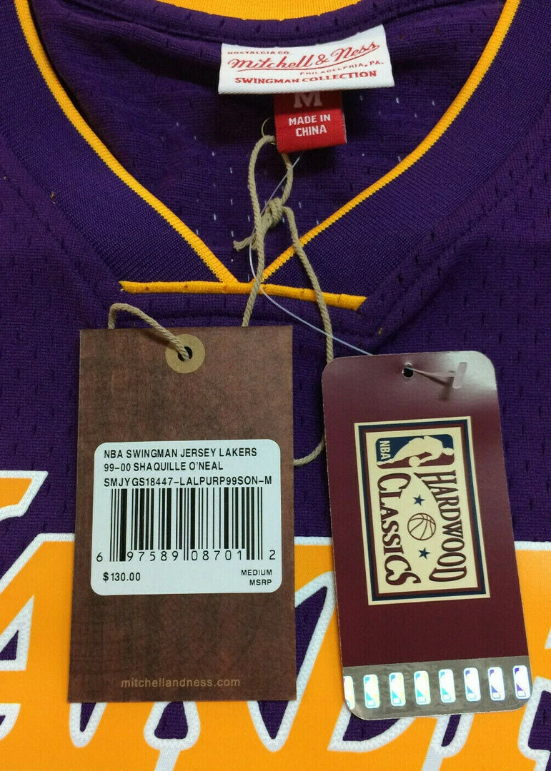 Shaquille O'Neal Los Angeles Lakers LA Mitchell & Ness NBA Authentic Jersey Shaq 10 Shaquille O'Neal Los Angeles Lakers LA Mitchell & Ness NBA Authentic Jersey Shaq