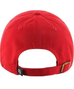 ’47 New York Yankees NY '47 Brand MLB Clean Up Adjustable Strapback Hat Dad Cap Red
