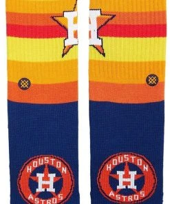 2022 Houston Astros Stance MLB Rainbow 2 Crew Socks Large Men's 9-13 Baseball