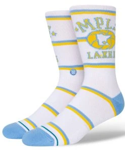 Minneapolis Lakers MPLS Stance NBA HWC Crew Socks Large Men 9-13 Los Angeles LA