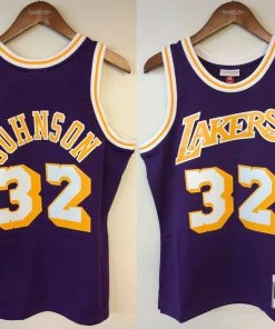 Magic Johnson Los Angeles Lakers LA Mitchell & Ness NBA Authentic Jersey Earvin