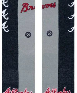 2022 Atlanta Braves A Stance MLB Split Crew Baseball Socks Large Men's 9-13