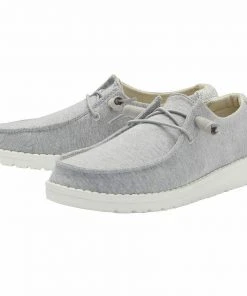Hey Dude Shoes Hey Dude Wendy Stretch Fleece Glacier Grey Lightweight Casual Women's Shoes