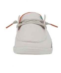 Hey Dude Wendy Snake Linen White Women's Lightweight Shoes Slip On Casual