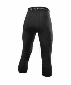 EvoShield Men's 3/4 Sliding Tights Slider Shorts Baseball/Softball Padded Black
