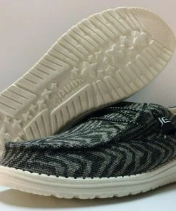 Hey Dude Wendy Jungle Hey Dude Shoes Hey Dude Wendy Woven Zebra Black Stripe Lightweight Casual Slip On Women's Shoes