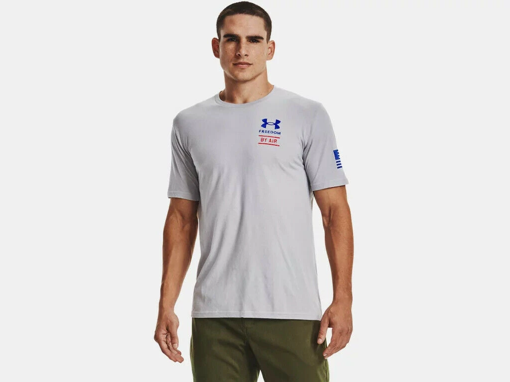 Under Armour Mens UA Freedom By Air Logo Short Sleeve Graphic T-Shirt SS Tee 2 Under Armour Mens UA Freedom By Air Logo Short Sleeve Graphic T-Shirt SS Tee
