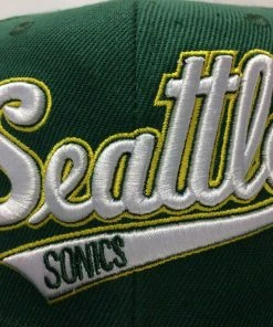 Seattle SuperSonics Mitchell & Ness NBA Snapback Hat XL Logo HWC Cap Sonics