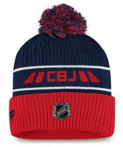2021 Columbus Blue Jackets Fanatics NHL Locker Room Pom Knit Hat Stocking Cap