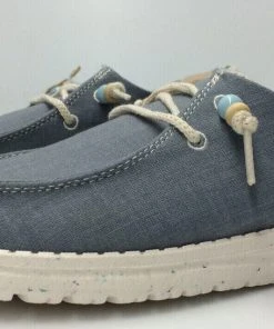 Hey Dude Wendy Natural Indigo Women's Lightweight Comfortable Shoes Slip On