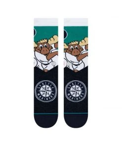 2022 Seattle Mariners Stance MLB Mariner Moose Mascot Socks Large Men's 9-13