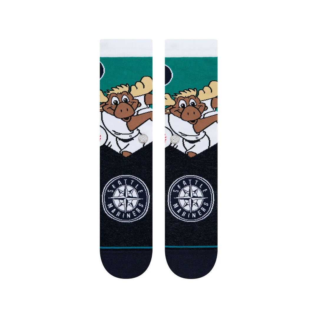 2022 Seattle Mariners Stance MLB Mariner Moose Mascot Socks Large Men's 9-13 2 2022 Seattle Mariners Stance MLB Mariner Moose Mascot Socks Large Men's 9-13