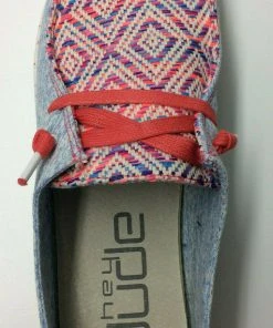 Hey Dude Wendy Playa Fiesta Rojo Women's Lightweight Casual Slip On Shoes