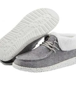 Hey Dude Wendy Britt Charcoal Women's Lightweight Casual Slip On Comfy Shoes Hey Dude Shoes