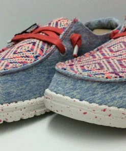 Hey Dude Wendy Playa Fiesta Rojo Women's Lightweight Casual Slip On Shoes