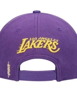Los Angeles Lakers LA Pro Standard NBA Snapback Hat Flat Brim Adjustable Cap