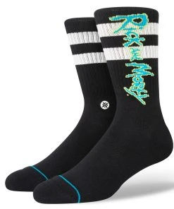 Stance X Rick And Morty Logo Cartoon Network Crew Socks Large Men's 9-13