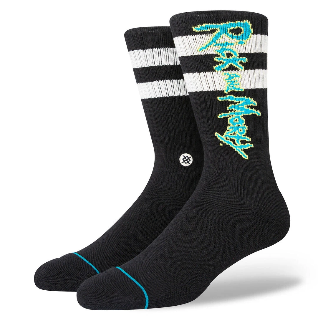 Stance X Rick And Morty Logo Cartoon Network Crew Socks Large Men's 9-13 1 Stance X Rick And Morty Logo Cartoon Network Crew Socks Large Men's 9-13