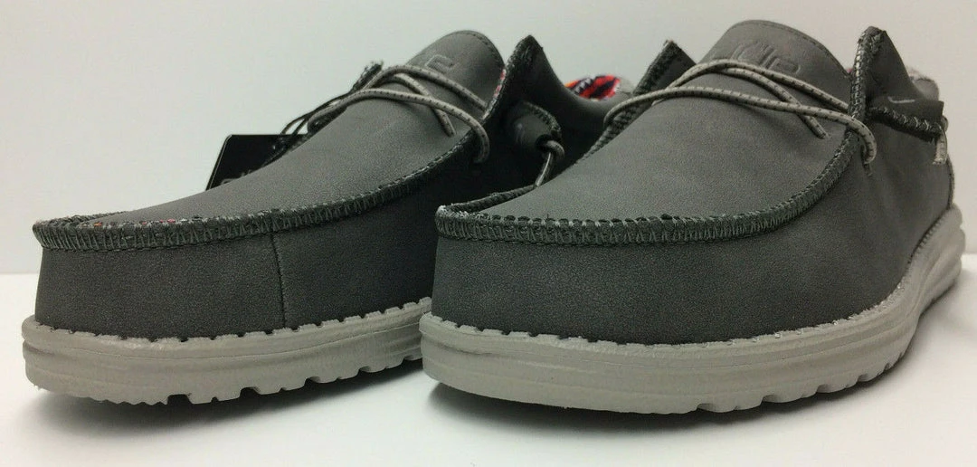 Hey Dude Wally Recycled Leather Quarry Casual Lightweight Slip On Men's Shoes Hey Dude Shoes 2 Hey Dude Wally Recycled Leather Quarry Casual Lightweight Slip On Men's Shoes Hey Dude Shoes