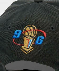 Chicago Bulls Mitchell & Ness Snapback Hat 1996 NBA Finals Champions Cap Black