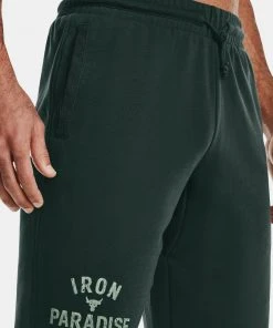 Under Armour Project Rock 2021 Under Armour Mens UA Project Rock Terry Iron Shorts Dwayne "Rock" Johnson
