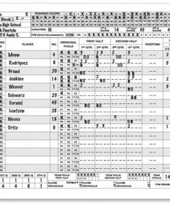 Champro Basketball Scorebook - 30 Games Score Book Scoring Game Statistics Stats