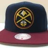 Denver Nuggets Mitchell & Ness NBA Adjustable Snapback Hat 2Tone Flat Brim Cap