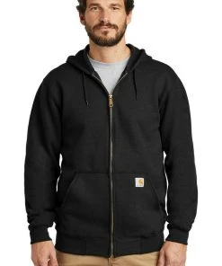 Carhartt Men's Midweight Hooded Sweatshirt Zip Front Long Sleeve Workwear Hoodie
