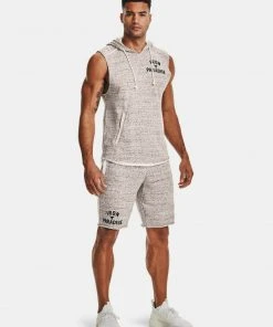 Under Armour Mens UA Project Rock Terry Sleeveless Hoodie Iron Paradise Rock 15 Under Armour Mens UA Project Rock Terry Sleeveless Hoodie Iron Paradise Rock