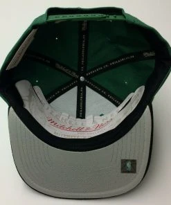 Milwaukee Bucks Mitchell & Ness NBA Snapback Hat 2Tone Flat Brim Adjustable Cap