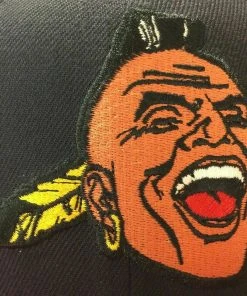 Atlanta Braves New Era 9FIFTY Snapback Hat Screaming Chief Noc-A-Homa Banned Cap MLB