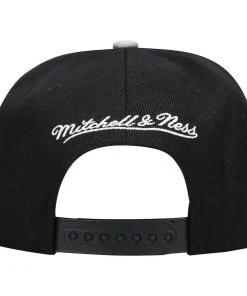 Brooklyn Nets Mitchell & Ness NBA Snapback Hat Nets Logo Cap 2 Tone Flat Brim