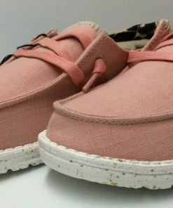 Hey Dude Wendy Chambray Guava Lightweight Slip On Casual Comfort Women's Shoes