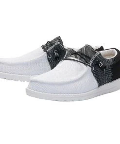 Hey Dude Wally Sox Funk Black Ice Men's Shoes Comfortable Lightweight Slip On Hey Dude Shoes